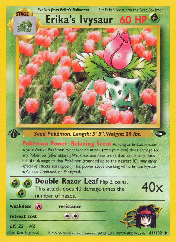 Gym Challenge Erika's Ivysaur #41/132 first edition